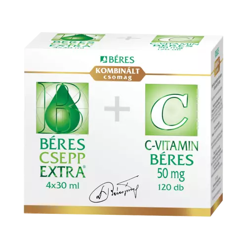 Béres Csepp Extra bels. old. cseppek + C-vit.120x 4x 30ml