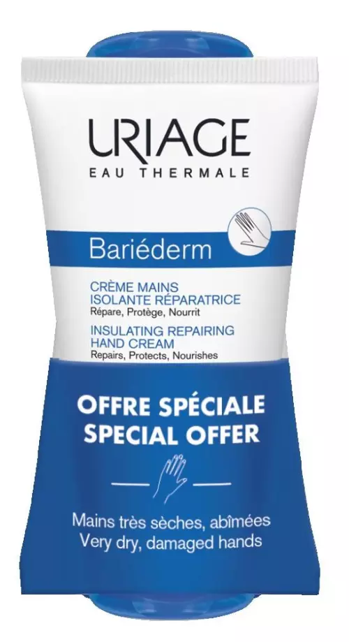 Uriage Bariéderm Védő-regeneráló kézkrém DUOPACK 50+50ml