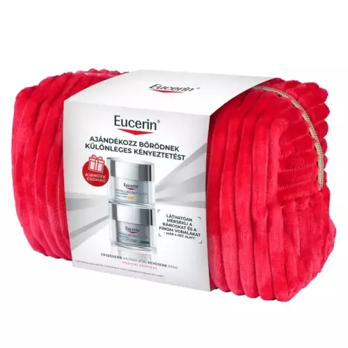 Eucerin Hyaluron-Filler+3x Effect  Ráncfeltöltő arckrém SPF30 ajándékcsomag 2x50ml