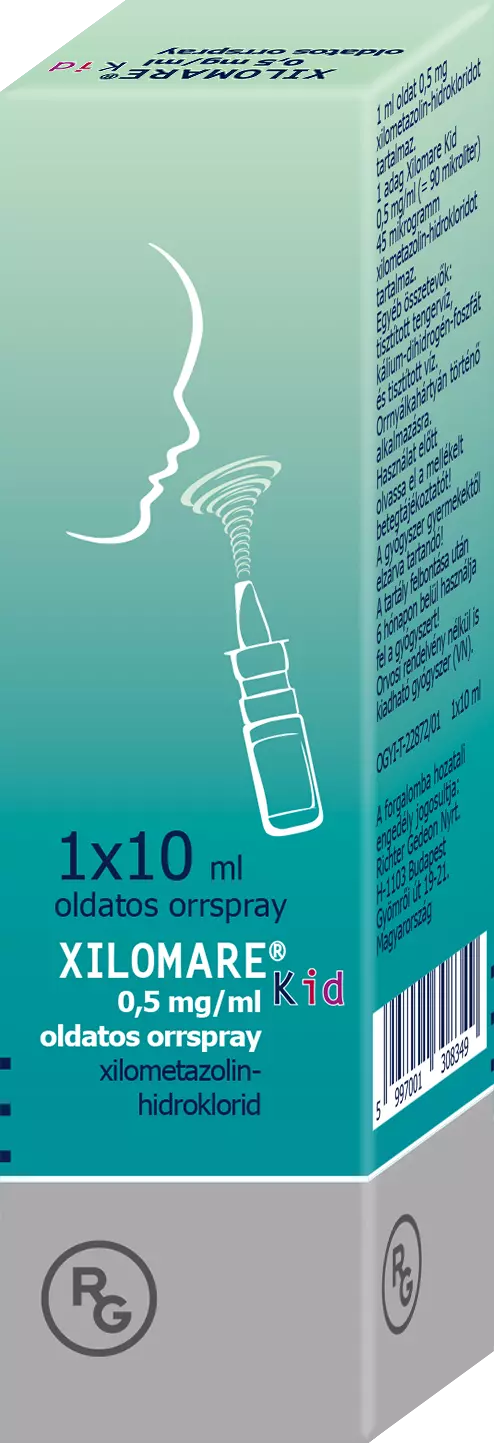 Xilomare Kid 0,5 mg/ml oldatos orrspray 10ml Xilomare Kid 0,5 mg/ml oldatos orrspray 10ml