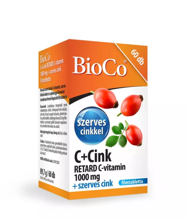 BioCo C+Cink Retard C-vitamin 1000 mg filmtabletta 60x BioCo C+Cink Retard C-vitamin 1000 mg filmtabletta 60x
