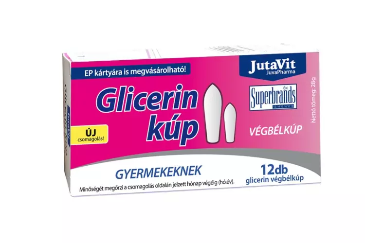 JutaVit glicerin végbélkúp gyermekeknek 12x JutaVit glicerin végbélkúp gyermekeknek 12x