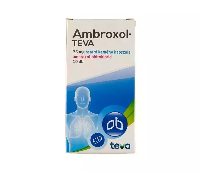 Ambroxol-TEVA 75 mg retard kemény kapszula 10x Ambroxol-TEVA 75 mg retard kemény kapszula 10x