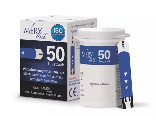 Mérykék tesztcsík vércukormérőhöz 50x
