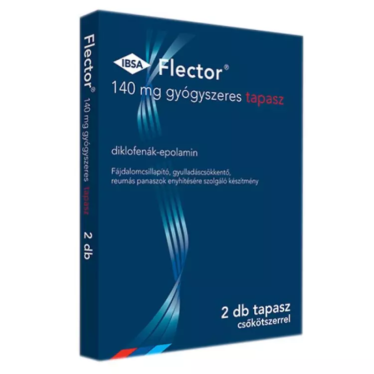 Flector 140 mg gyógyszeres tapasz csőkötszerrel 2x Flector 140 mg gyógyszeres tapasz csőkötszerrel 2x