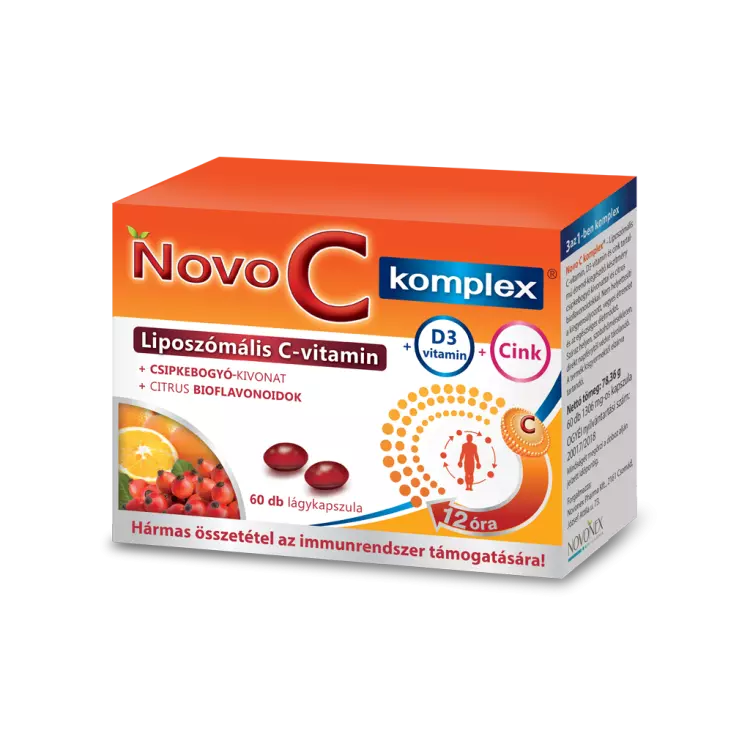Novo C Komplex liposzómás retard C+D3+Zn kapsz. 60x Novo C Komplex liposzómás retard C+D3+Zn kapsz. 60x