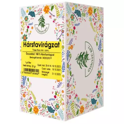 Hársfavirág tea filteres GYÓGYFŰ 20x1g