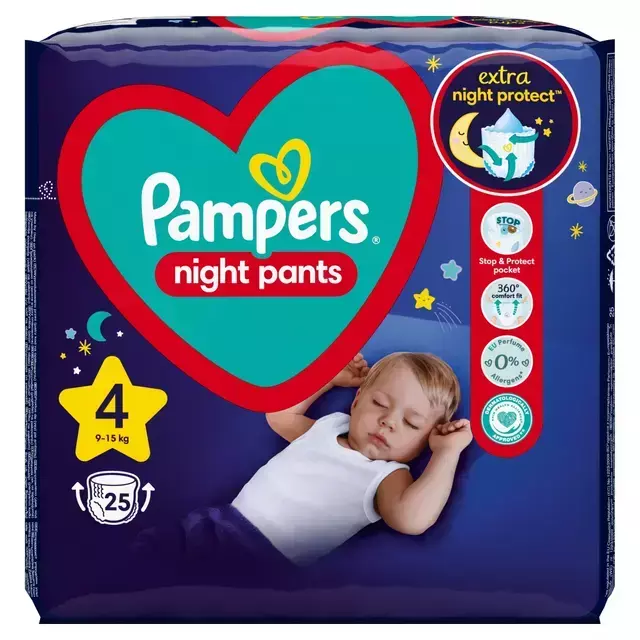 Pampers Night Pants Bugyipelenka 4-es 9-15 kg 25x Pampers Night Pants Bugyipelenka 4-es 9-15 kg 25x