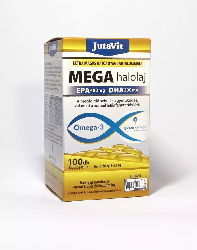 JutaVit MEGA halolaj Omega-3 kapszula 100x JutaVit MEGA halolaj Omega-3 kapszula 100x