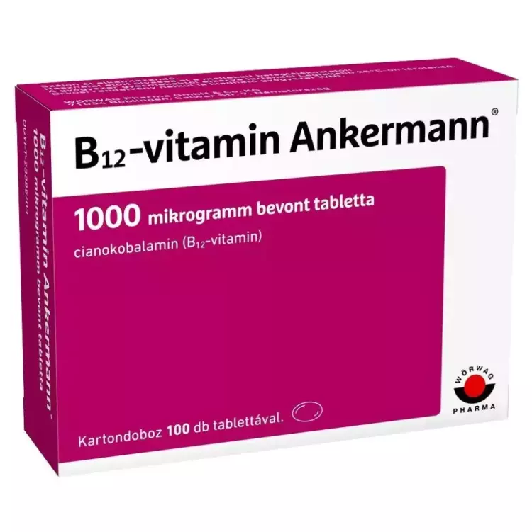 B12-vitamin Ankermann 1000 mcg bevont tabletta 100x B12-vitamin Ankermann 1000 mcg bevont tabletta 100x