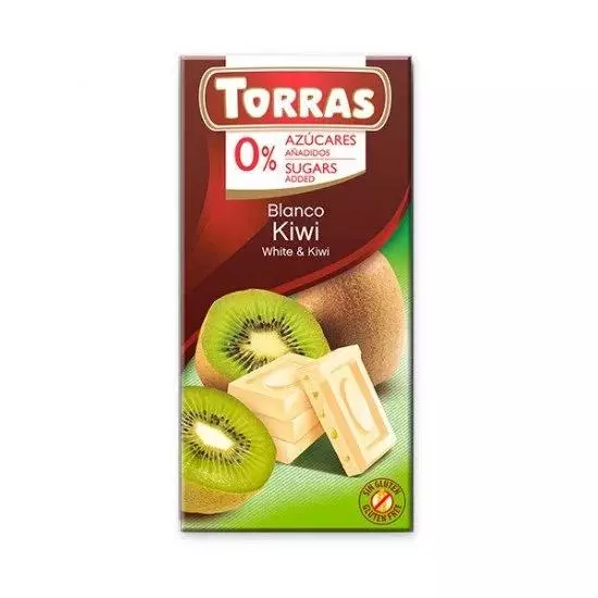 Torras Fehércsokoládé kiwi CM. GM. 75g Torras Fehércsokoládé kiwi CM. GM. 75g