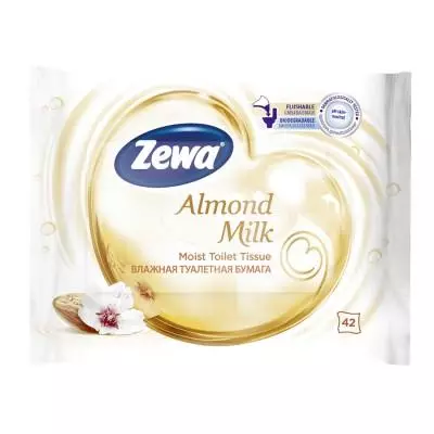 ZEWA Almond Milk nedves toalettpapír 42x ZEWA Almond Milk nedves toalettpapír 42x