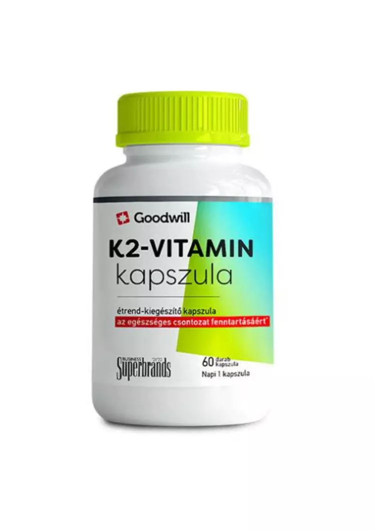 Goodwill K2-vitamin étrendkiegészítő kapszula 60x Goodwill K2-vitamin étrendkiegészítő kapszula 60x
