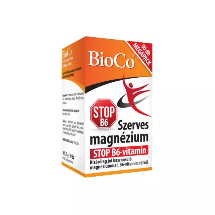 BioCo Szerves Magnézium STOP B6-vit. tabletta 90x BioCo Szerves Magnézium STOP B6-vit. tabletta 90x