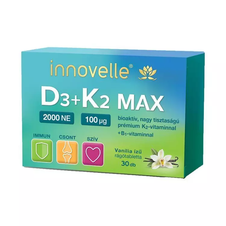 Innovelle D3+ K2 Max 2000 NE rágótabletta 30x Innovelle D3+ K2 Max 2000 NE rágótabletta 30x