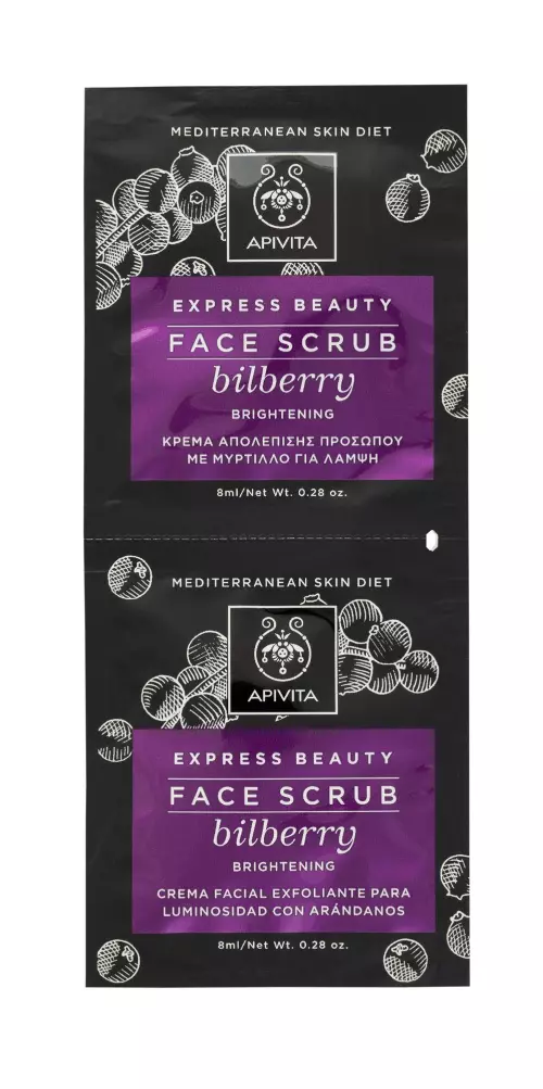 APIVITA Express arcradír ragyogást adó Áfonyával 2x8ml