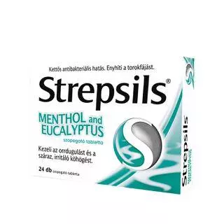 Strepsils Menthol and eucalyptus szopogató tabl. 24x Strepsils Menthol and eucalyptus szopogató tabl. 24x
