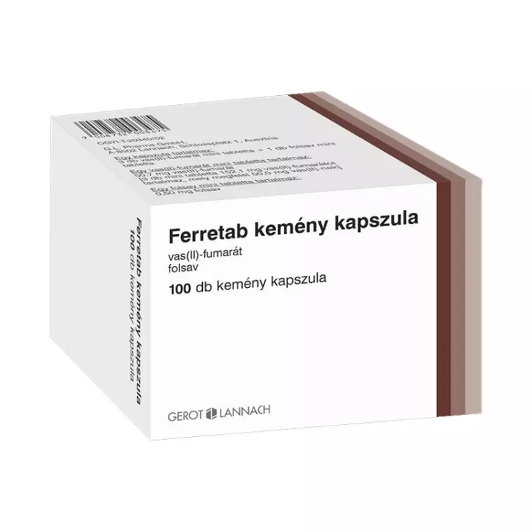 Ferretab kemény kapszula 100x Ferretab kemény kapszula 100x