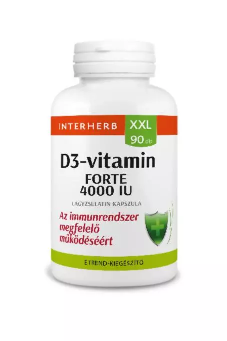Interherb XXL D3-vitamin 4000 NE forte kapszula 90x Interherb XXL D3-vitamin 4000 NE forte kapszula 90x