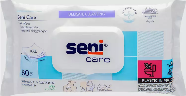 Seni Care nedves törlőkendő 80x Seni Care nedves törlőkendő 80x