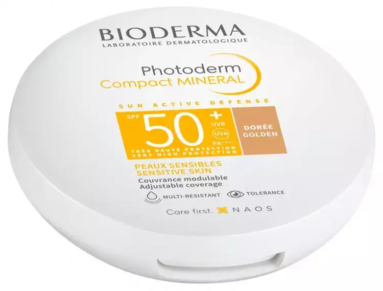 Bioderma Photoderm Compact Mineral Púder SPF50+ arany 10g