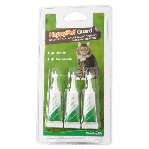 HappyPet bolha-kullancs riasztó spot-on macska 3x2ml