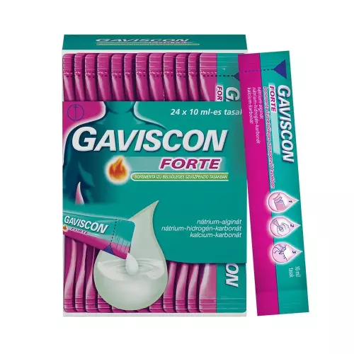 Gaviscon Forte borsmenta ízű bels.szuszp. tasakban 24x10ml