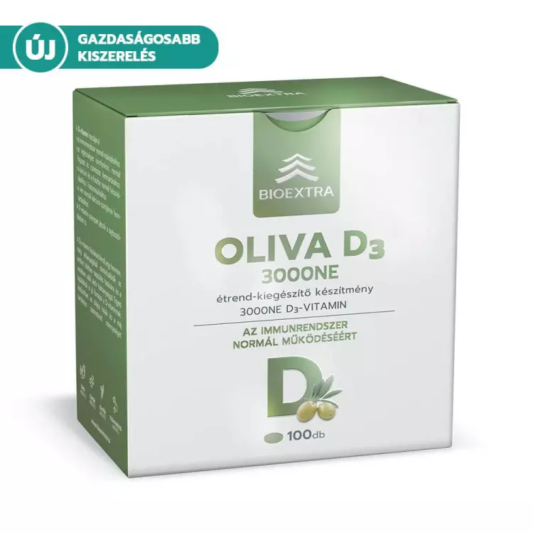 Bioextra Oliva D3 3000 NE étrendk. lágy kapszula 100x Bioextra Oliva D3 3000 NE étrendk. lágy kapszula 100x