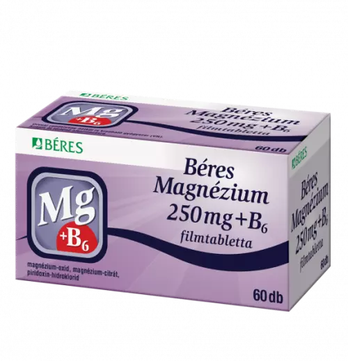 Béres Magnézium 250 mg+B6 filmtabletta 60x