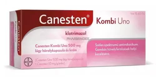Canesten Kombi Uno 500 mg lágy hüvelykapsz.+ krém 1x+20g Canesten Kombi Uno 500 mg lágy hüvelykapsz.+ krém 1x+20g