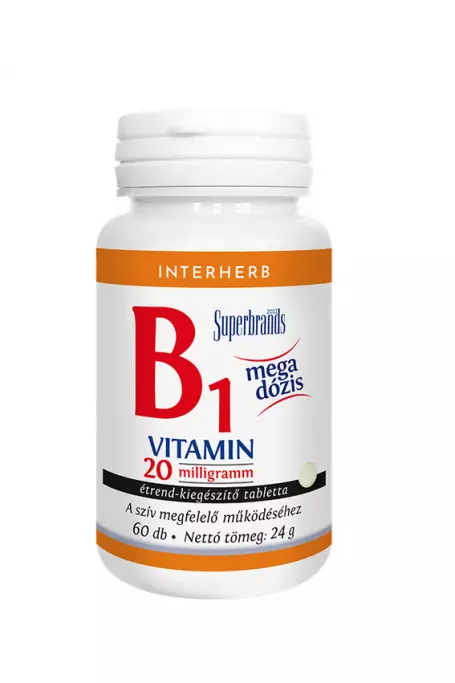Interherb B1-vitamin 20 mg tabletta 60x Interherb B1-vitamin 20 mg tabletta 60x