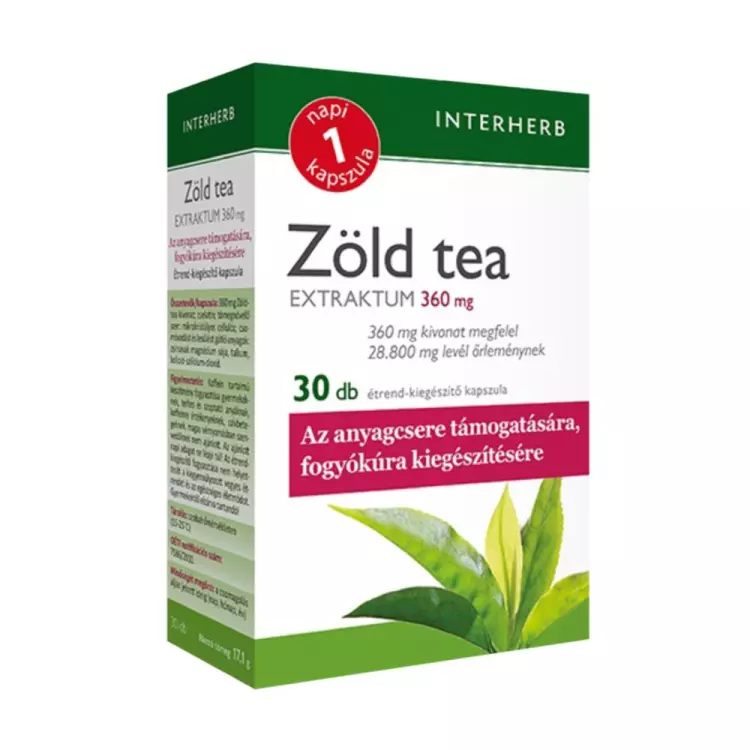 Interherb Napi1 Zöld tea Extraktum kapszula 30x