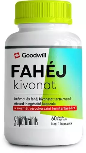 Goodwill Fahéj kivonat króm étrendkieg. kapszula 60x Goodwill Fahéj kivonat króm étrendkieg. kapszula 60x