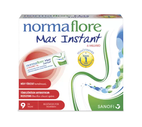 Normaflore MAX Instant 6 milliárd belsőleges por 9x2g