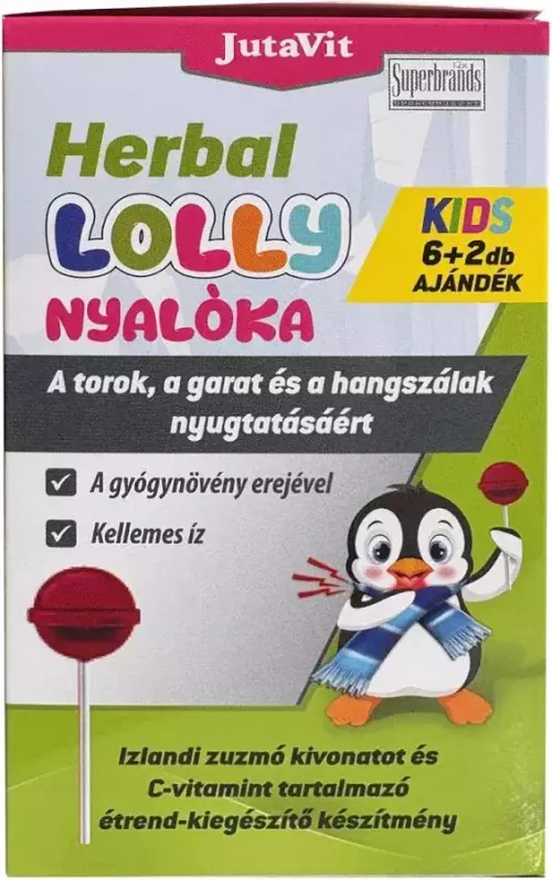 JutaVit Herbal Lolly torok nyalóka 6+2x