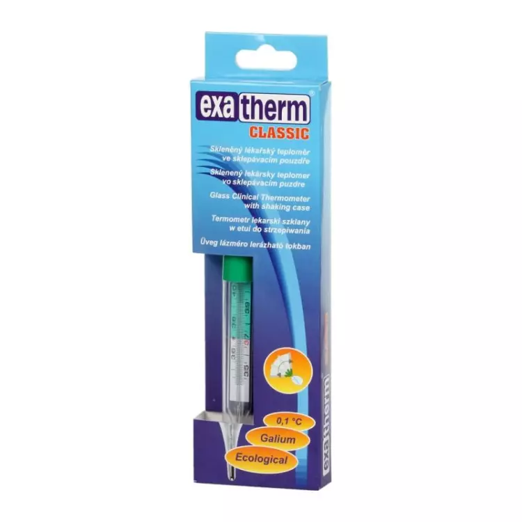 Lázmérő higanymentes EXATHERM Classic üveg 1x Lázmérő higanymentes EXATHERM Classic üveg 1x