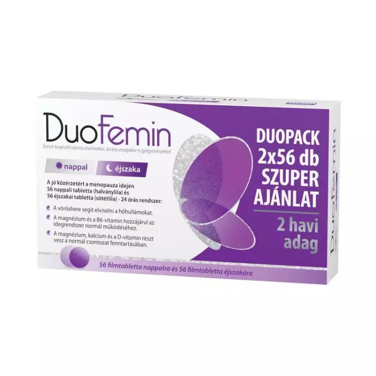 DuoFemin étrendkiegészítő tabletta Duo 56+56x DuoFemin étrendkiegészítő tabletta Duo 56+56x