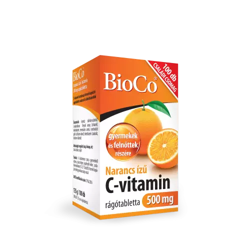 BioCo C-vitamin 500 mg rágótabletta narancs 100x
