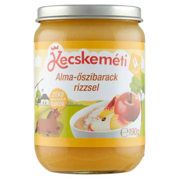 Kecskeméti alma-őszibarack rizzsel 190g Kecskeméti alma-őszibarack rizzsel 190g