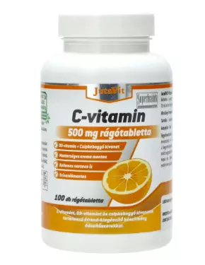 JutaVit C-vitamin  500 mg+ csipkeb.+ D3 rágótbl. 100x