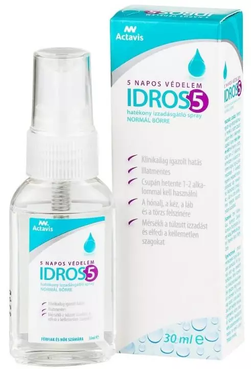 Idros 5 izzadásgátló hatékony spray 30ml Idros 5 izzadásgátló hatékony spray 30ml