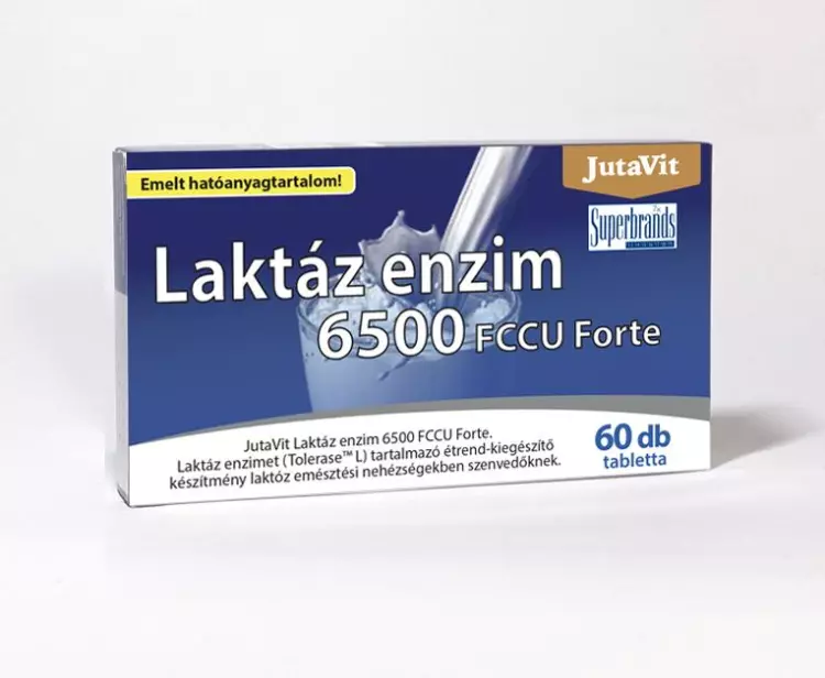 JutaVit Laktáz enzim 6500 FCCU forte tabletta 60x JutaVit Laktáz enzim 6500 FCCU forte tabletta 60x