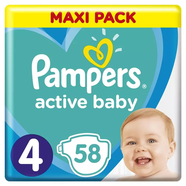 Pampers Active Baby nadrágpelenka 4-es 9-14 kg 58x Pampers Active Baby nadrágpelenka 4-es 9-14 kg 58x