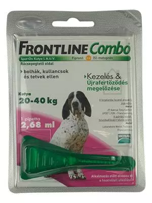 Frontline Combo spot on L (20-40kg) kutya A.U.V. 1x Frontline Combo spot on L (20-40kg) kutya A.U.V. 1x