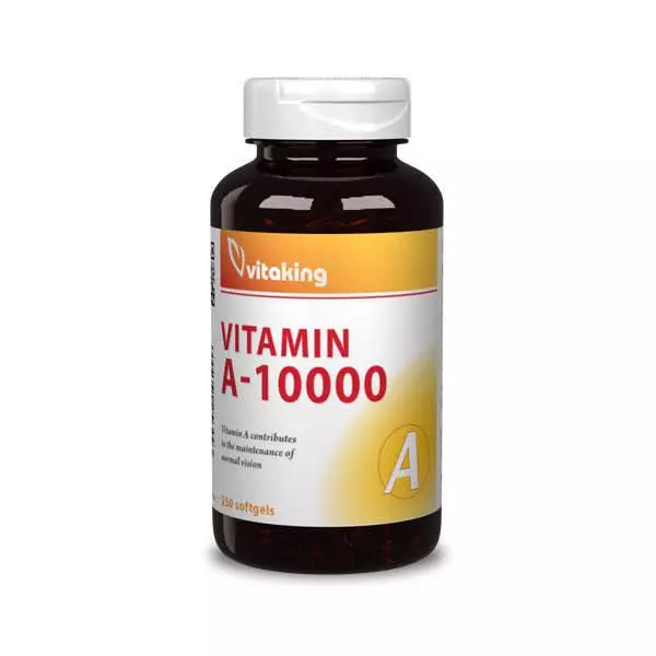 Vitaking A-10 000 NE vitamin gélkapszula 250x Vitaking A-10 000 NE vitamin gélkapszula 250x