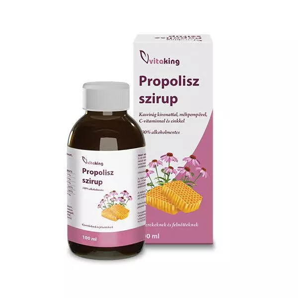 Vitaking Propolisz kasvirág méhpempő C+cink szirup 100ml Vitaking Propolisz kasvirág méhpempő C+cink szirup 100ml
